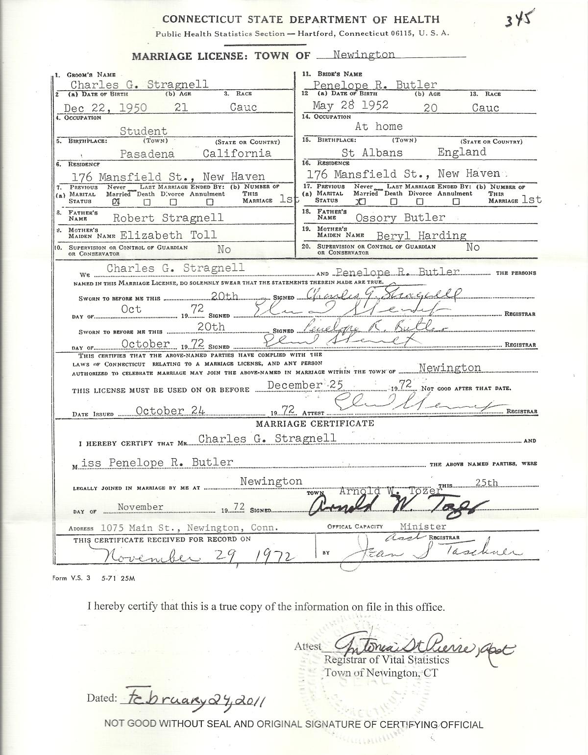 marriage certificate uk